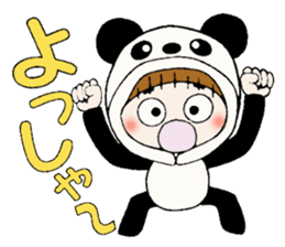 Hawaiian Girl ocyame costume Hen 1 sticker #9736725