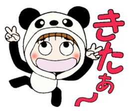 Hawaiian Girl ocyame costume Hen 1 sticker #9736726