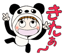 Hawaiian Girl ocyame costume Hen 1 sticker #9736726