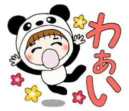 Hawaiian Girl ocyame costume Hen 1 sticker #9736727