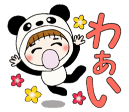 Hawaiian Girl ocyame costume Hen 1 sticker #9736727