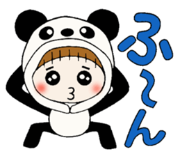 Hawaiian Girl ocyame costume Hen 1 sticker #9736731