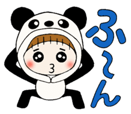 Hawaiian Girl ocyame costume Hen 1 sticker #9736731