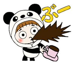 Hawaiian Girl ocyame costume Hen 1 sticker #9736732