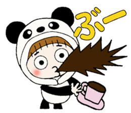 Hawaiian Girl ocyame costume Hen 1 sticker #9736732