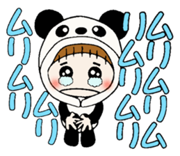 Hawaiian Girl ocyame costume Hen 1 sticker #9736733