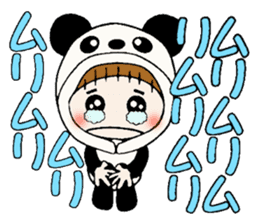 Hawaiian Girl ocyame costume Hen 1 sticker #9736733