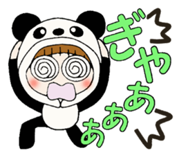 Hawaiian Girl ocyame costume Hen 1 sticker #9736734