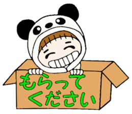 Hawaiian Girl ocyame costume Hen 1 sticker #9736736