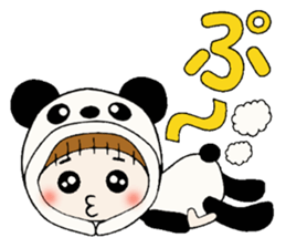 Hawaiian Girl ocyame costume Hen 1 sticker #9736739