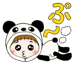 Hawaiian Girl ocyame costume Hen 1 sticker #9736739