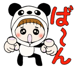 Hawaiian Girl ocyame costume Hen 1 sticker #9736740