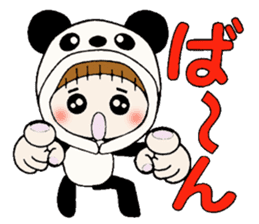 Hawaiian Girl ocyame costume Hen 1 sticker #9736740