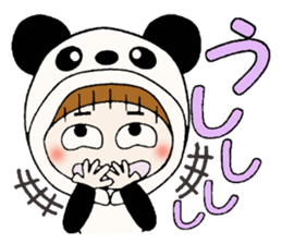 Hawaiian Girl ocyame costume Hen 1 sticker #9736741