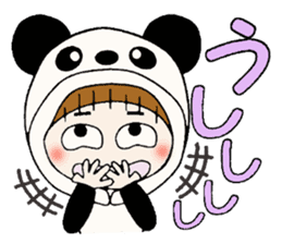 Hawaiian Girl ocyame costume Hen 1 sticker #9736741