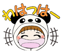 Hawaiian Girl ocyame costume Hen 1 sticker #9736742