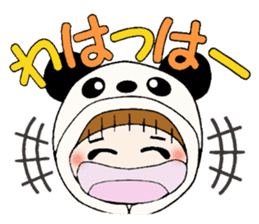 Hawaiian Girl ocyame costume Hen 1 sticker #9736742