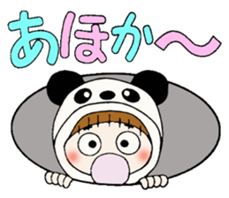 Hawaiian Girl ocyame costume Hen 1 sticker #9736743