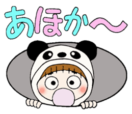 Hawaiian Girl ocyame costume Hen 1 sticker #9736743