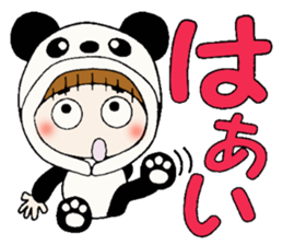 Hawaiian Girl ocyame costume Hen 1 sticker #9736745