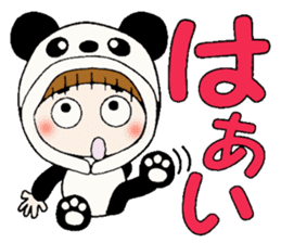 Hawaiian Girl ocyame costume Hen 1 sticker #9736745