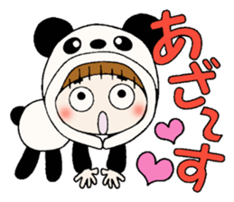 Hawaiian Girl ocyame costume Hen 1 sticker #9736746