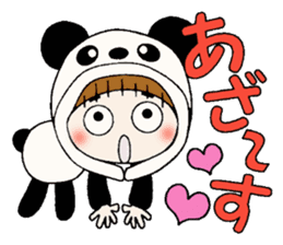 Hawaiian Girl ocyame costume Hen 1 sticker #9736746