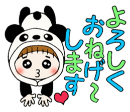 Hawaiian Girl ocyame costume Hen 1 sticker #9736747