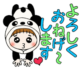 Hawaiian Girl ocyame costume Hen 1 sticker #9736747