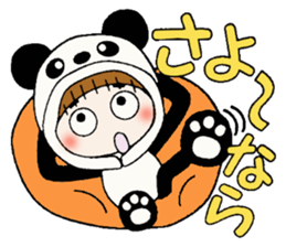 Hawaiian Girl ocyame costume Hen 1 sticker #9736749