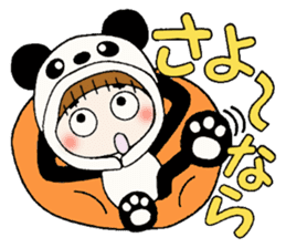 Hawaiian Girl ocyame costume Hen 1 sticker #9736749