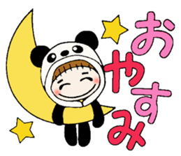 Hawaiian Girl ocyame costume Hen 1 sticker #9736750