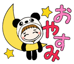 Hawaiian Girl ocyame costume Hen 1 sticker #9736750