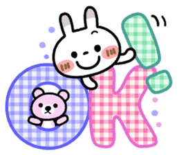 Spotted rabbit(The big character) sticker #9738251