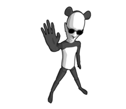 Bad panda doll sticker #9738278