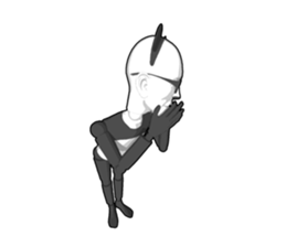 Bad panda doll sticker #9738286