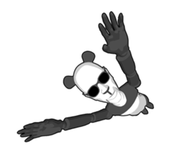 Bad panda doll sticker #9738296