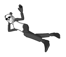 Bad panda doll sticker #9738297