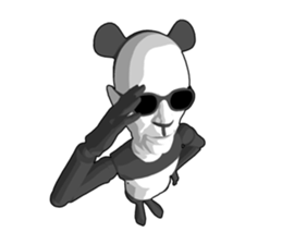 Bad panda doll sticker #9738302