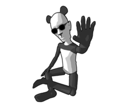 Bad panda doll sticker #9738308