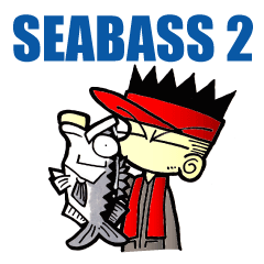 SEA BASS FISHING STICKER No2