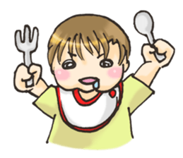 Baby and elder sister sticker #9738552