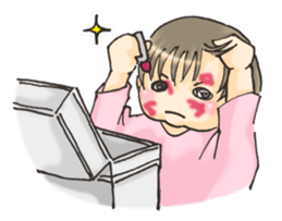 Baby and elder sister sticker #9738579