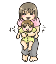 Baby and elder sister sticker #9738588