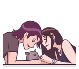 Young & Cool Couple sticker #9738615