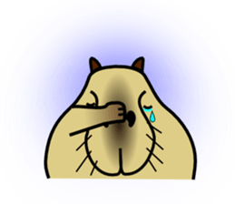 Capybara brothers in Parutom-town 2 sticker #9739058