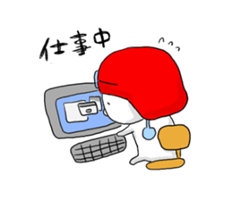 a seal wearing a cap sticker #9740165