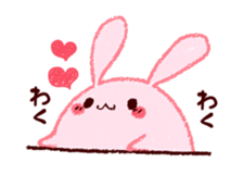 Sticker of love rabbit 3 sticker #9740539