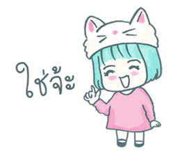 Cherry Neko on the Roof sticker #9741115