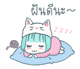 Cherry Neko on the Roof sticker #9741116